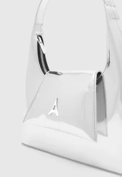 Puffer Shoulder Bag - Silver