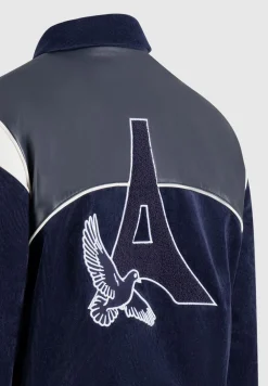 Raglan Corduroy Eiffel Varsity Jacket