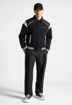 Raglan Corduroy Eiffel Varsity Jacket