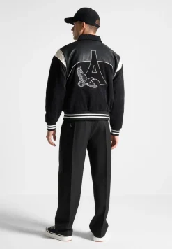 Raglan Corduroy Eiffel Varsity Jacket