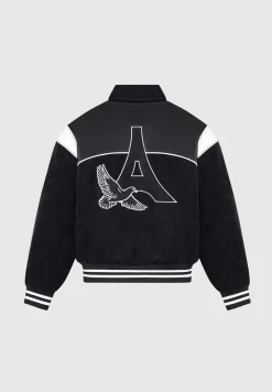 Raglan Corduroy Eiffel Varsity Jacket