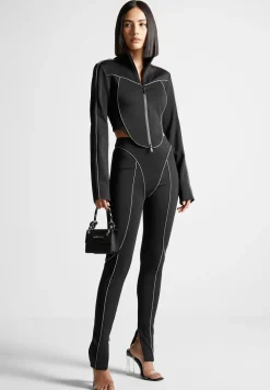 Reflective Piped Leggings