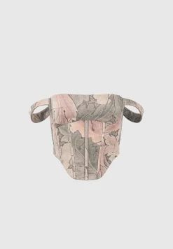 Renaissance Camo Bardot Corset Top