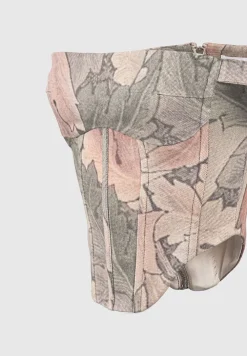 Renaissance Camo Bardot Corset Top