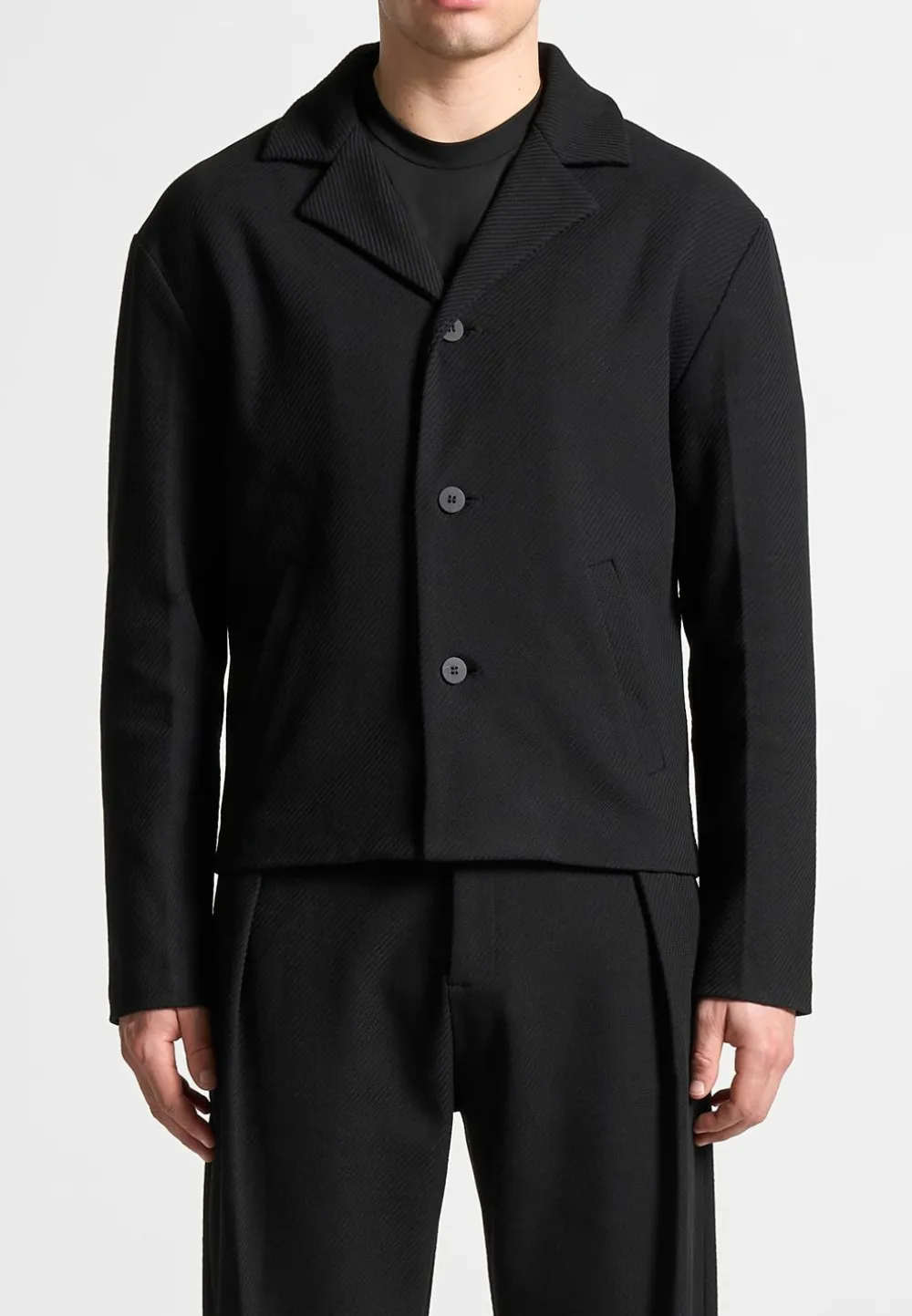 Revere Collar Twill Jacket