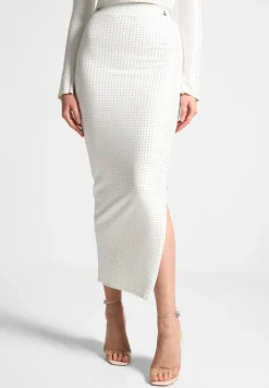 Rhinestone Bandage Midaxi Skirt