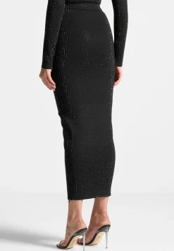 Rhinestone Bandage Midaxi Skirt