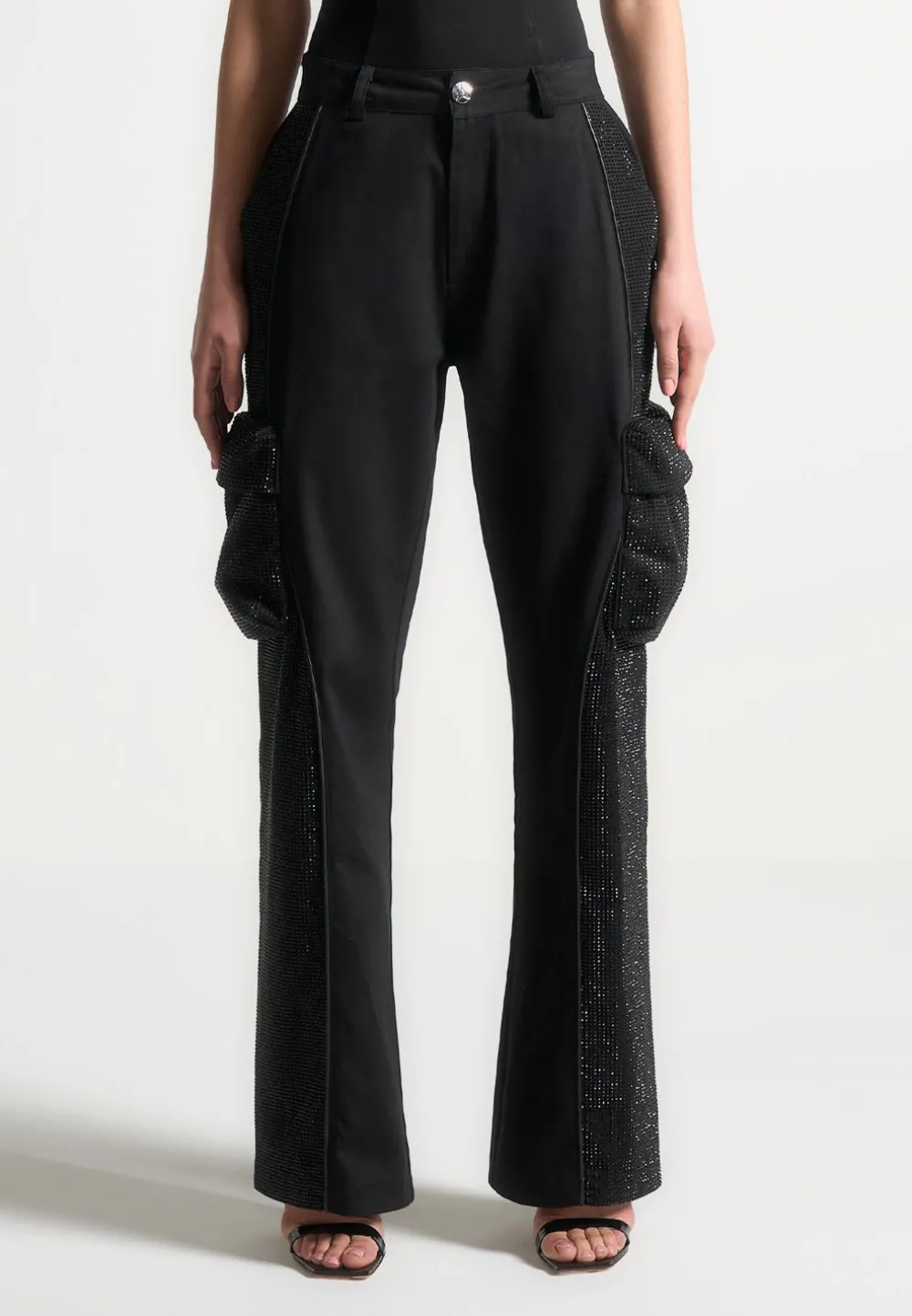 Rhinestone Contour Cargo Pants