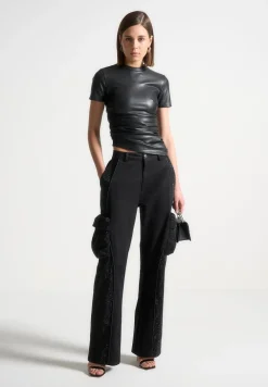 Rhinestone Contour Cargo Pants