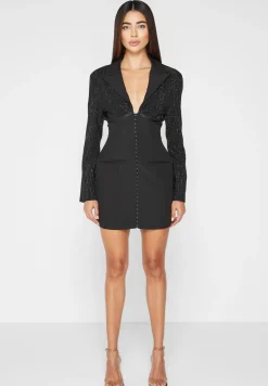 Rhinestone Corset Blazer Dress