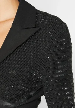 Rhinestone Corset Blazer Dress