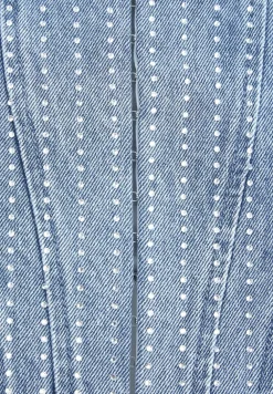 Rhinestone Denim Corset