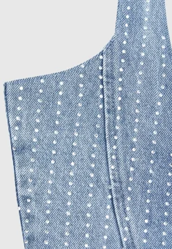 Rhinestone Denim Corset