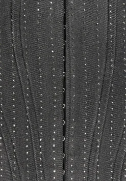 Rhinestone Denim Corset