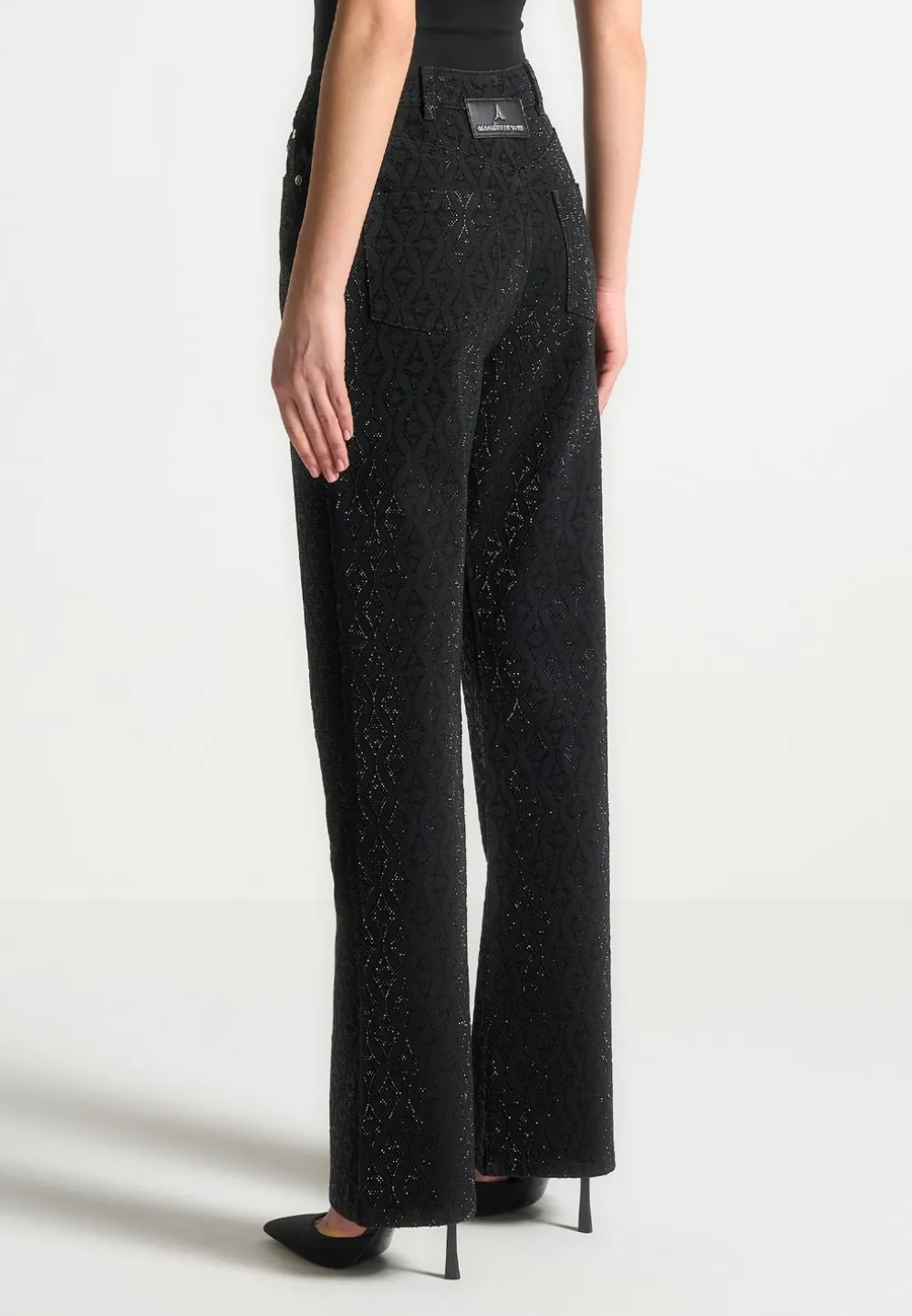 Rhinestone Eiffel Boyfriend Jeans