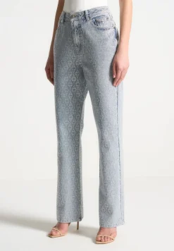 Rhinestone Eiffel Boyfriend Jeans