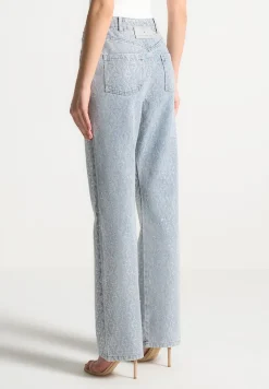 Rhinestone Eiffel Boyfriend Jeans