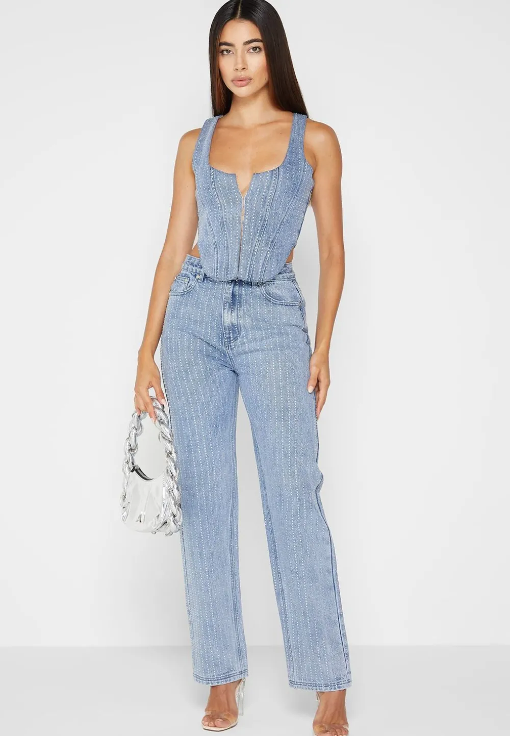 Rhinestone Mom Jeans