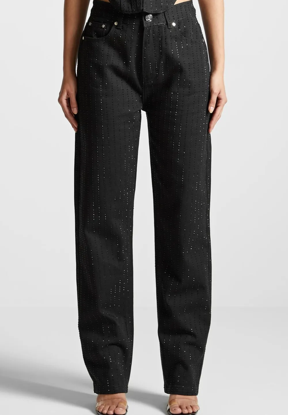 Rhinestone Mom Jeans