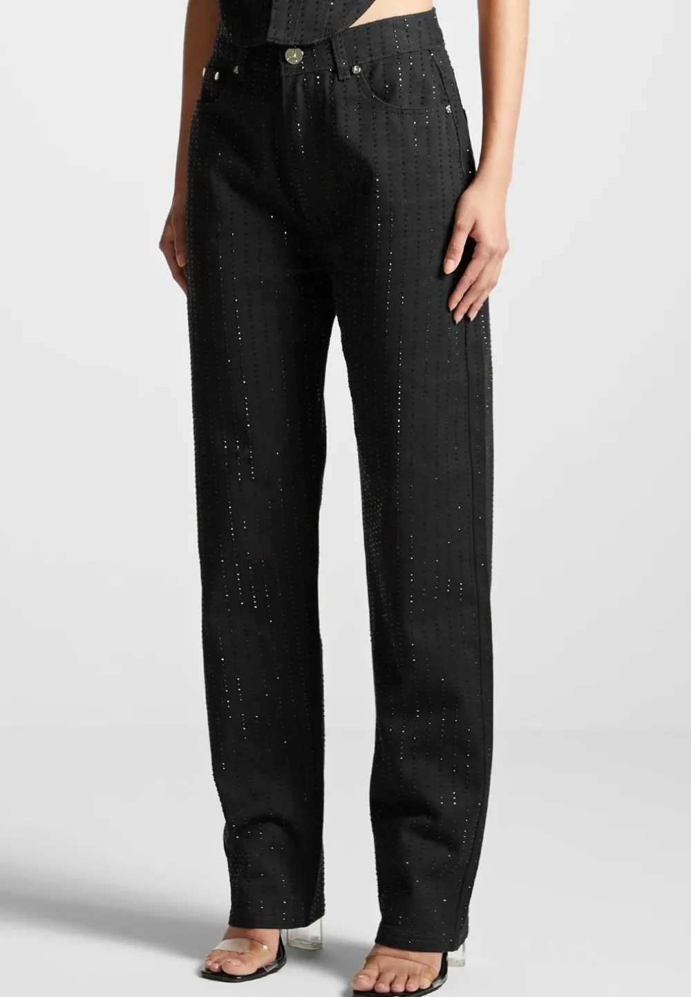 Rhinestone Mom Jeans