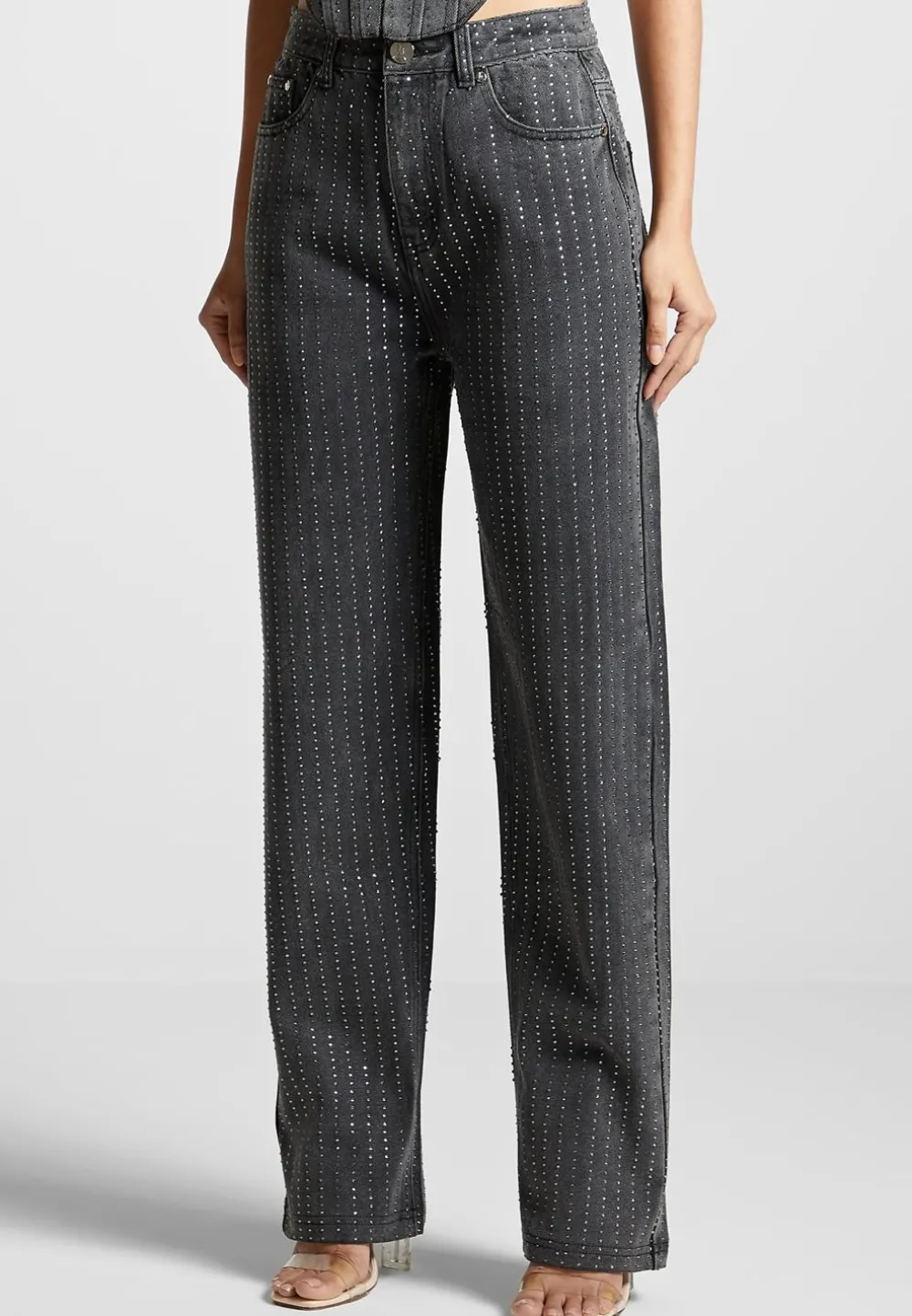 Rhinestone Mom Jeans