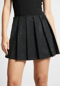 Rhinestone Pleated Mini Skort