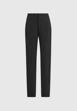 Rhinestone Tailored Straight Leg Trousers