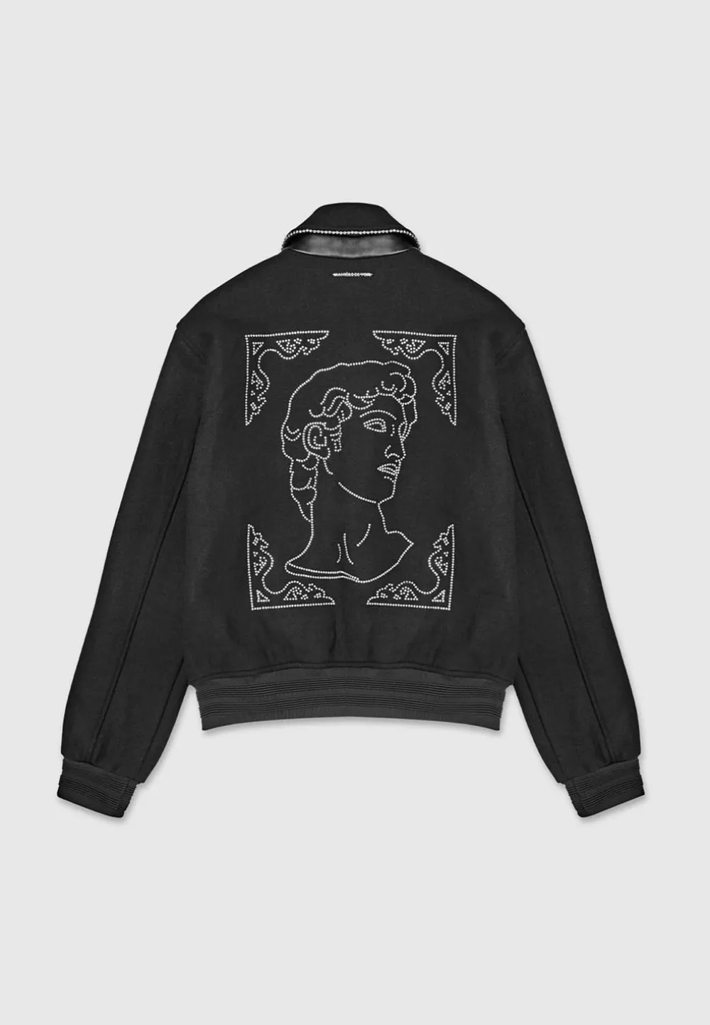 Rhinestone Wool Blend Varsity Jacket