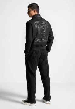 Rhinestone Wool Blend Varsity Jacket