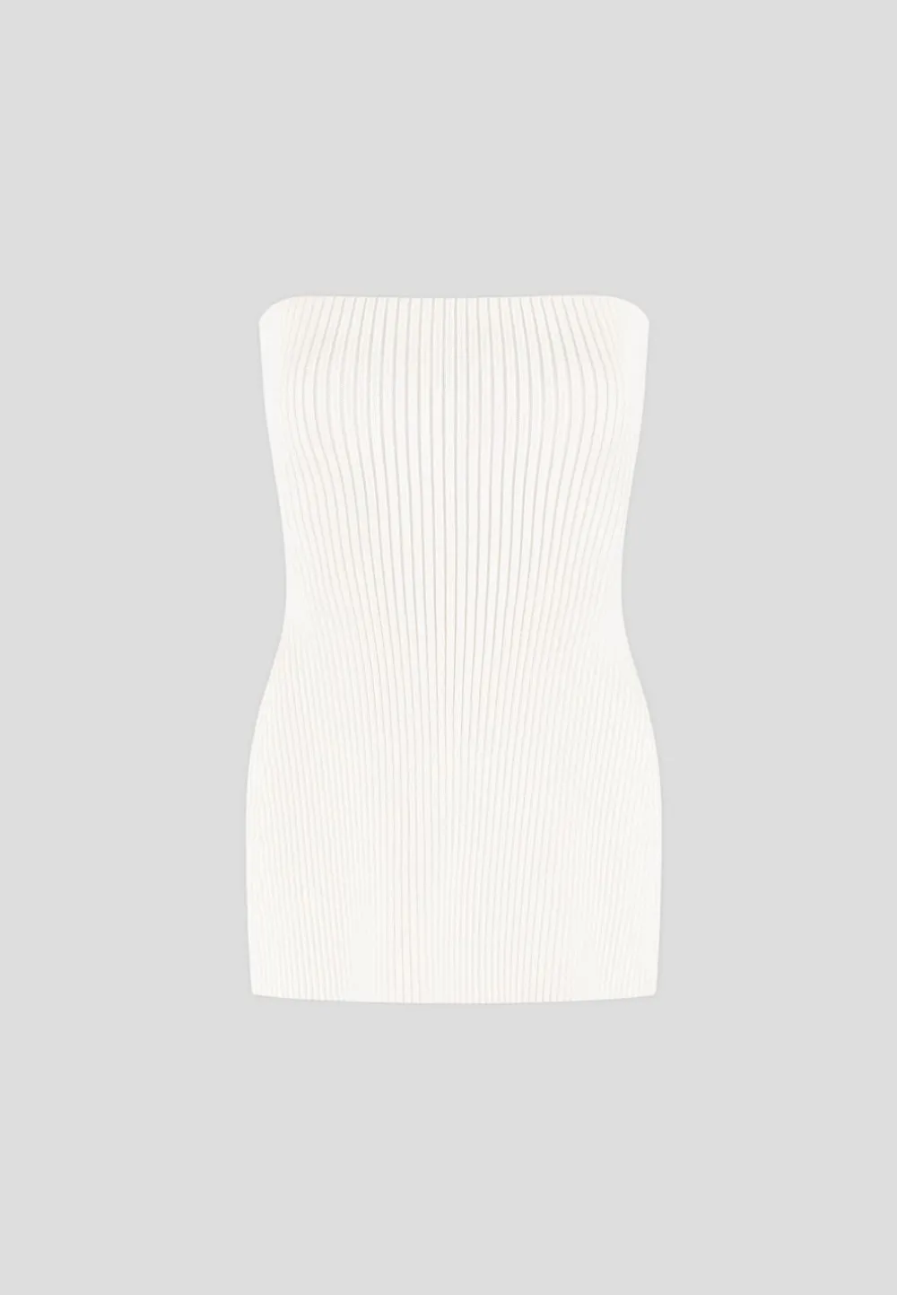 Rib Knit Longline Bandeau Top