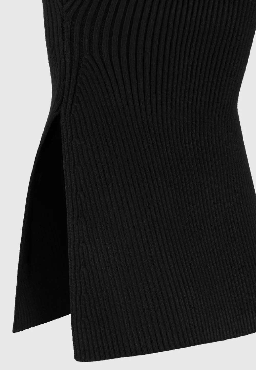 Rib Knit Longline Bandeau Top