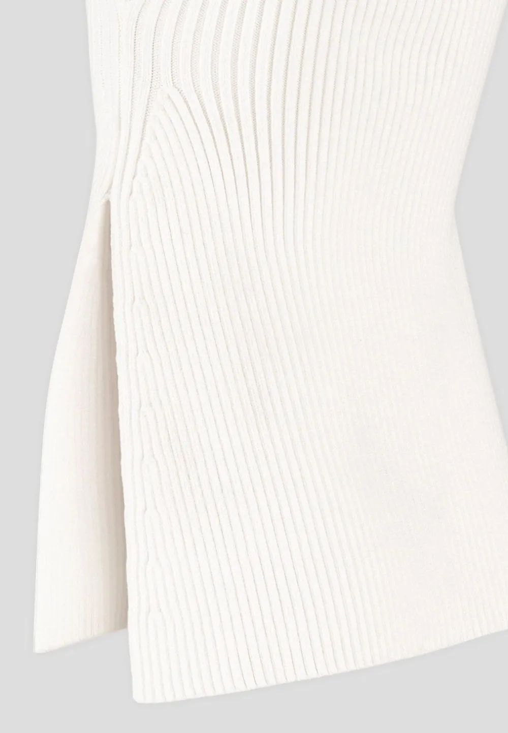 Rib Knit Longline Bandeau Top