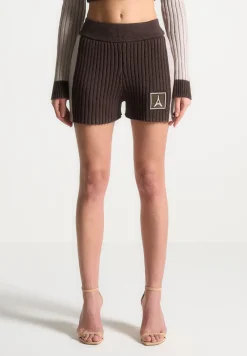 Rib Knit Track Shorts