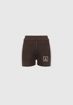 Rib Knit Track Shorts