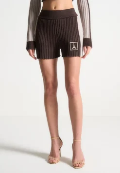 Rib Knit Track Shorts