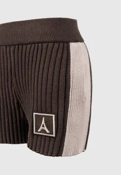 Rib Knit Track Shorts