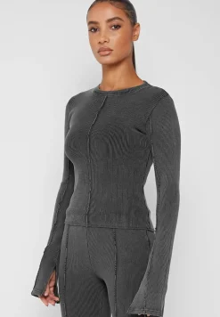 Ribbed Long Sleeve Top