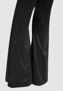 Satin And Bandage Flared Jumpsuit