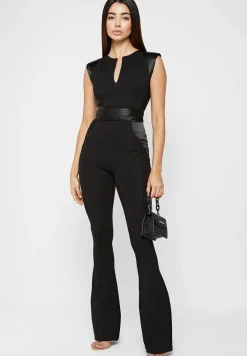 Satin Contour Flared Jumpsuit