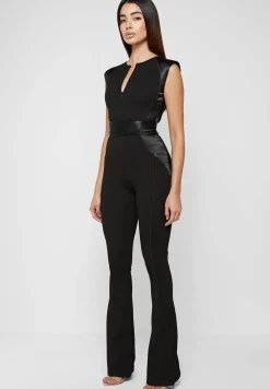 Satin Contour Flared Jumpsuit