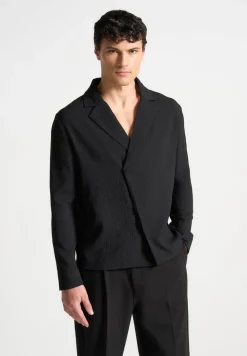 Seersucker Double Breasted Shirt