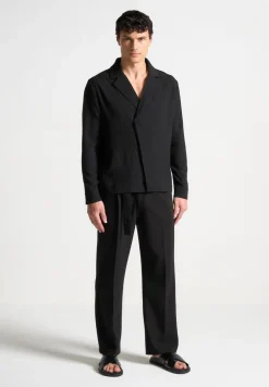 Seersucker Double Breasted Shirt