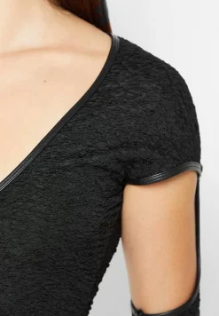 Shirred Cut Out Bodysuit