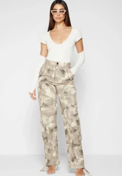 Shirred Cut Out Bodysuit