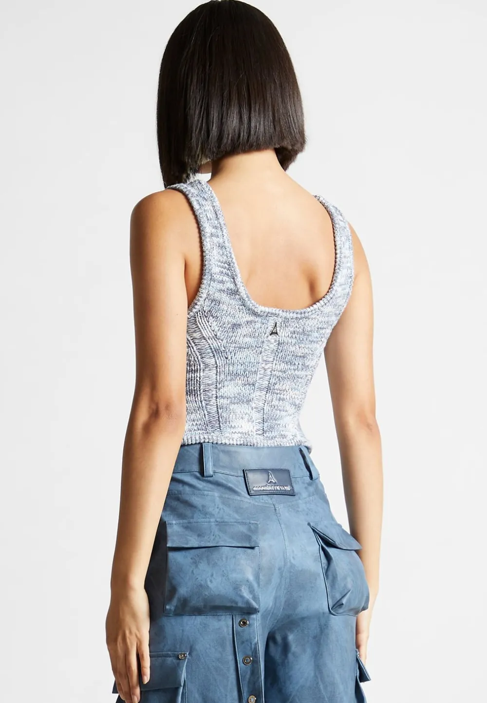 Space Dye Knit Corset Top