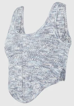 Space Dye Knit Corset Top