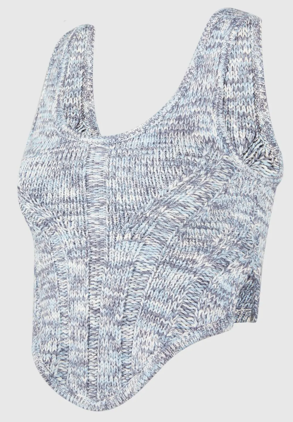 Space Dye Knit Corset Top