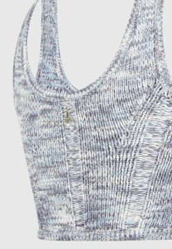 Space Dye Knit Corset Top