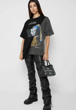 Split Graphic T Shirt