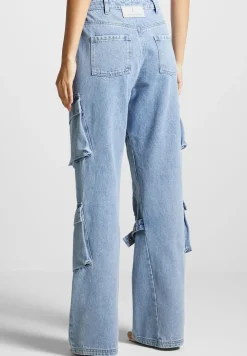 Strap Detail Cargo Jeans